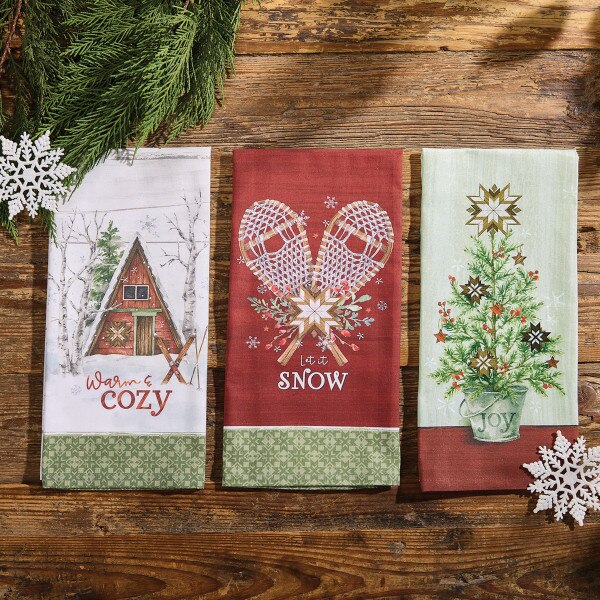 Joy Christmas Tree Printed Dishtowel Park Designs